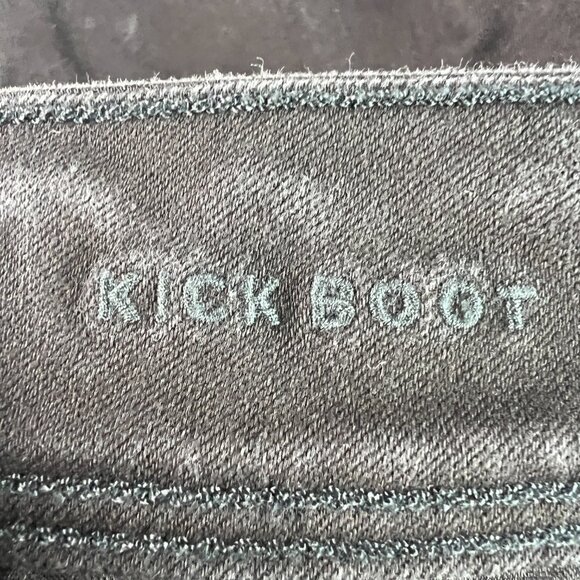 American Eagle Jeans Womens 29x30* Low Rise Skinny Kick Boot Black Denim Tag 4 R - Picture 8 of 16